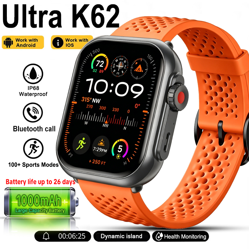 ساعة ذكية جديدة ألترا K62 للرج - مراجعة Fall Detection Watch وسعره